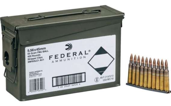 American Eagle 5.56mm NATO 55 Grain FMJ 420 Round Ammo Can XM193LC1AC1